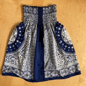 Love Culture Boho Patterned Strapless Dress